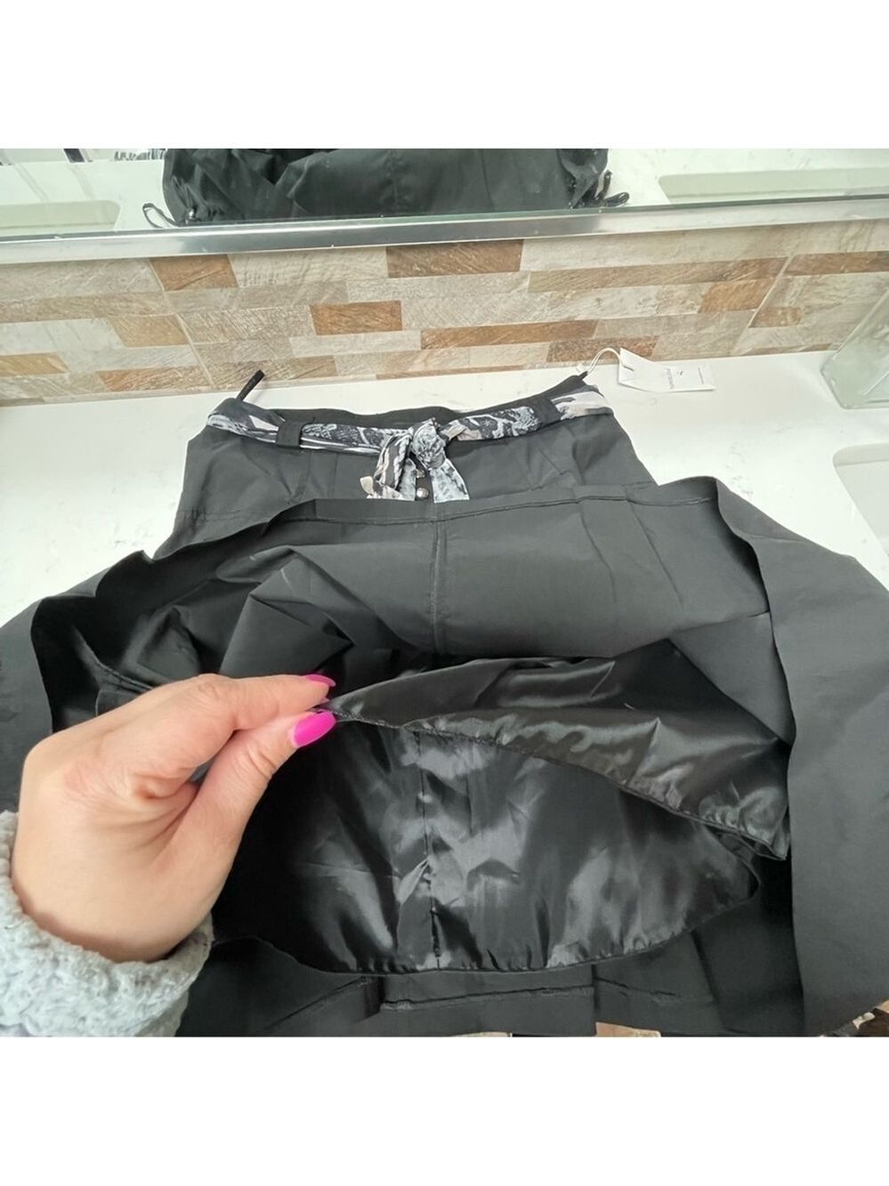 VANGELIZA black asymmetrical full skirt Sz M Dark Coquette, Whimsigoth, Grunge - Picture 10 of 16